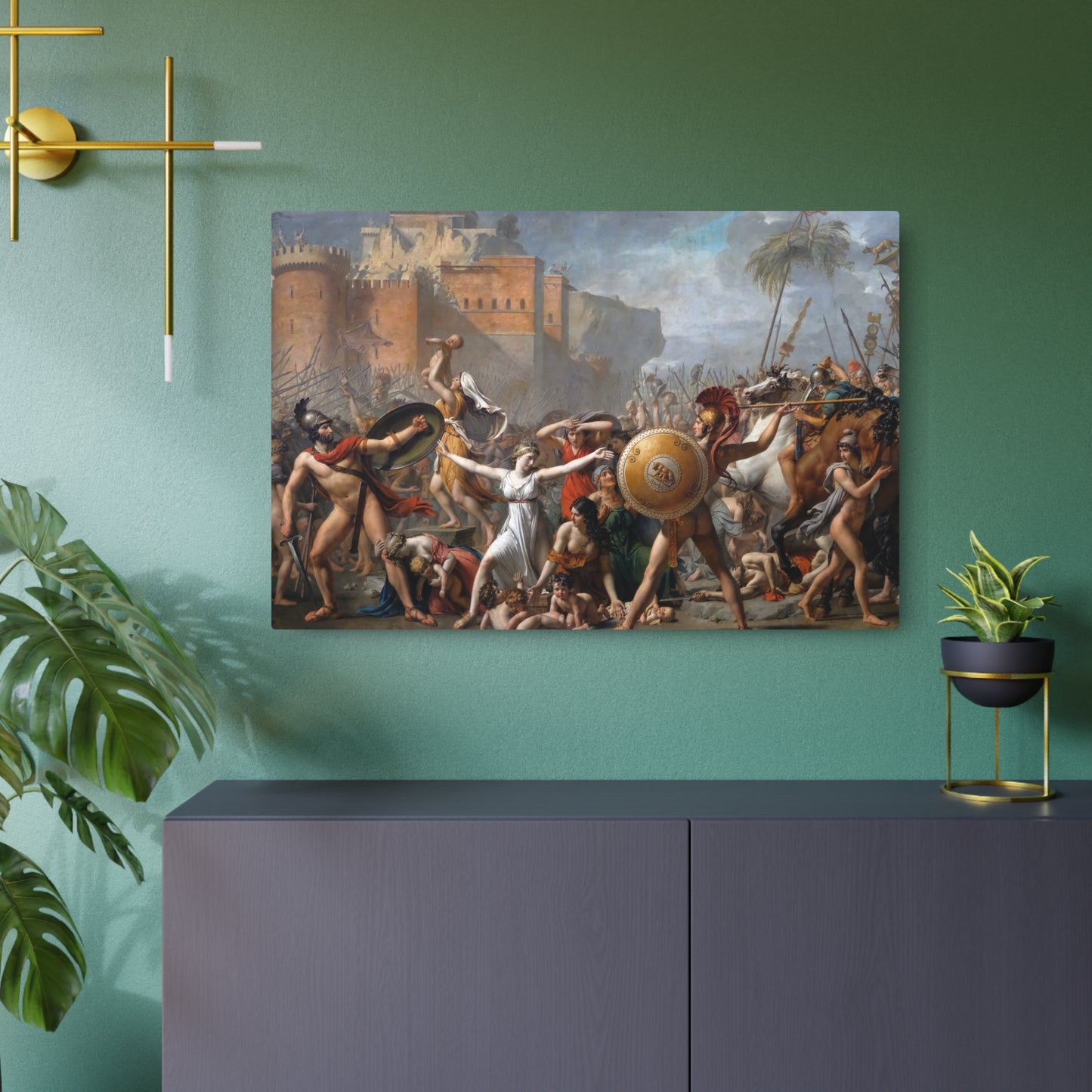 The Intervention of the Sabine Women - Metal Print