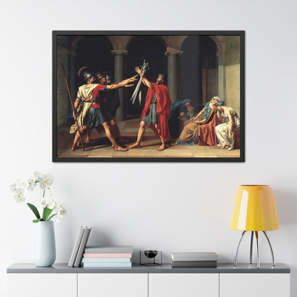 The Oath of the Horatii - Framed Print