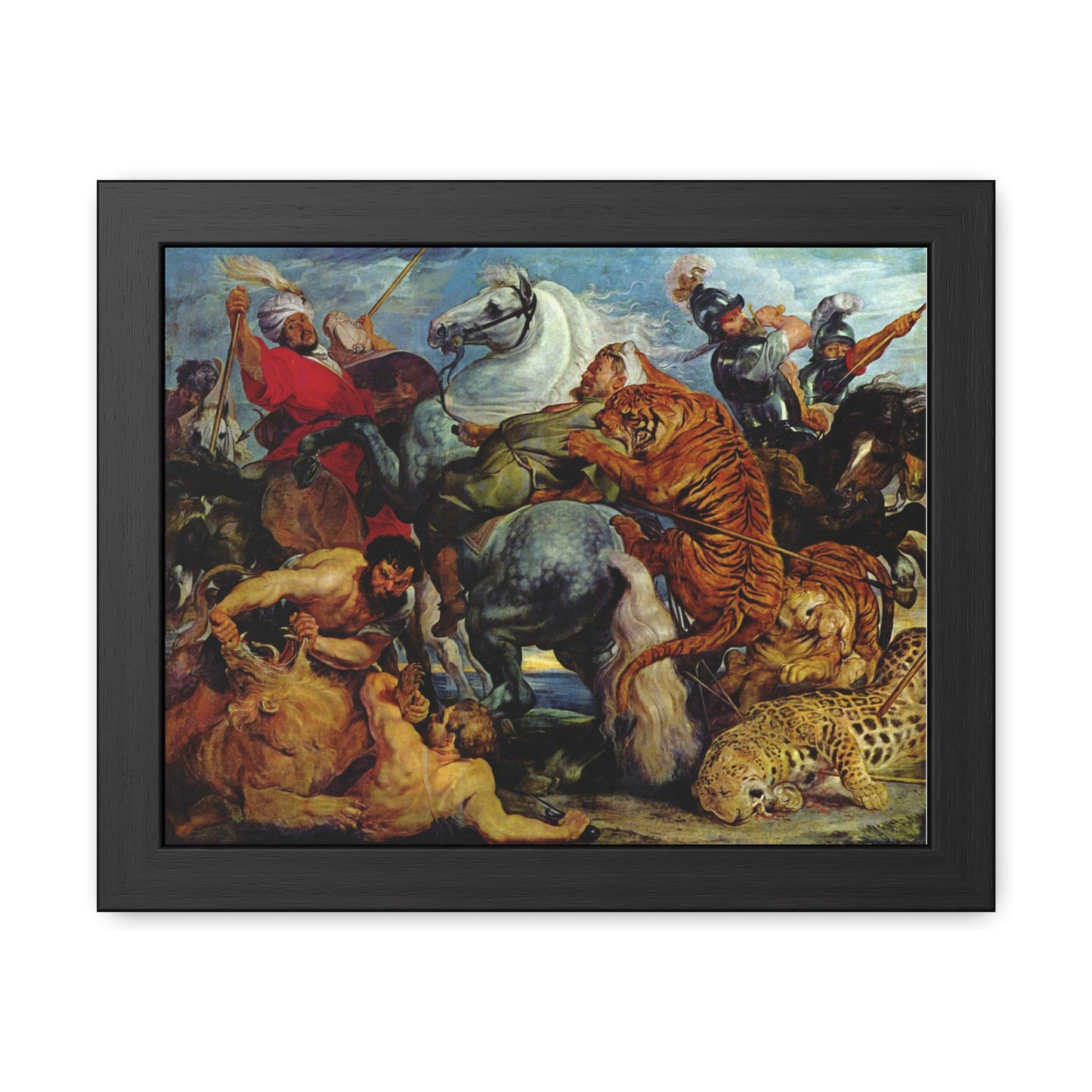 Tiger Hunt - Framed Print