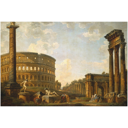 Roman Capriccio The Colosseum and Other Monuments - Canvas Wrap