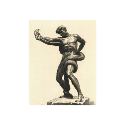 The Athlete Wrestling With a Python - Metal Print