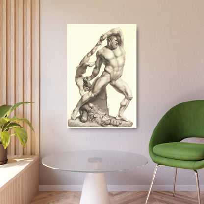 Hercules and Lichas - Metal Print