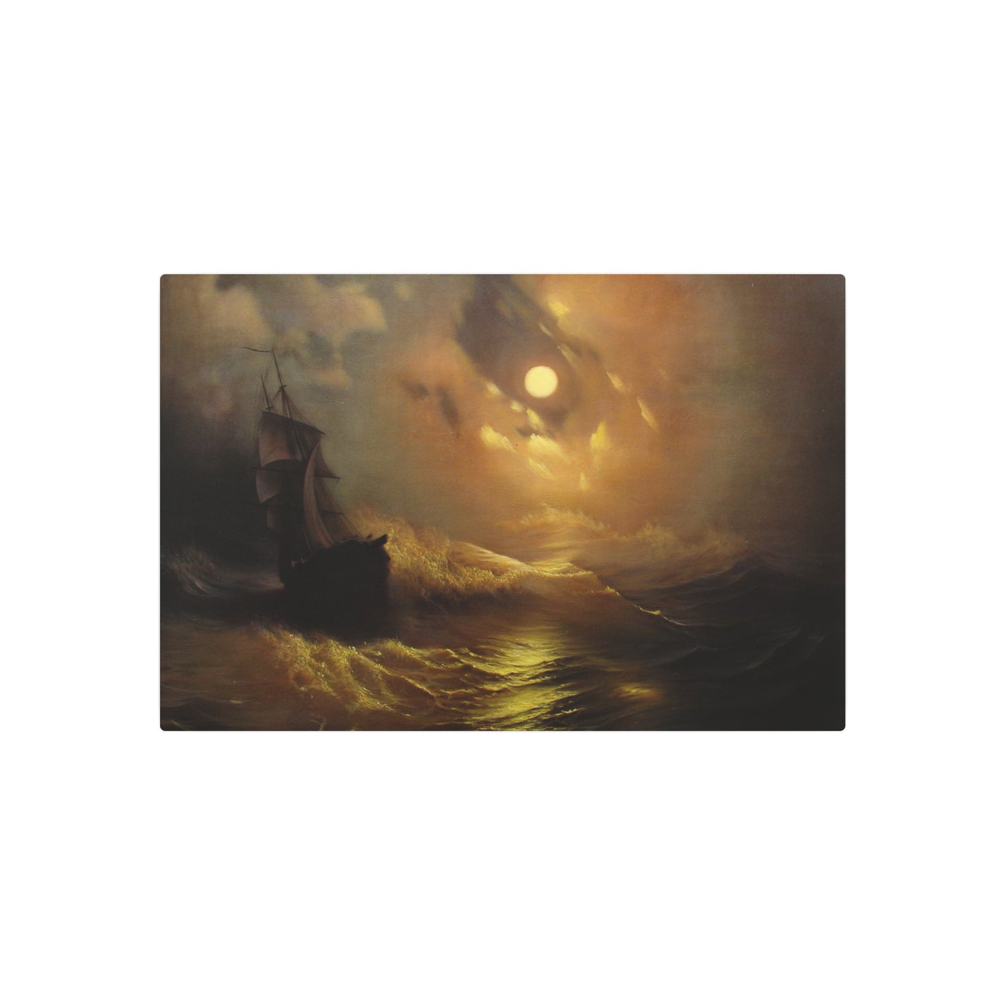 Ship at Sea - Metal Print