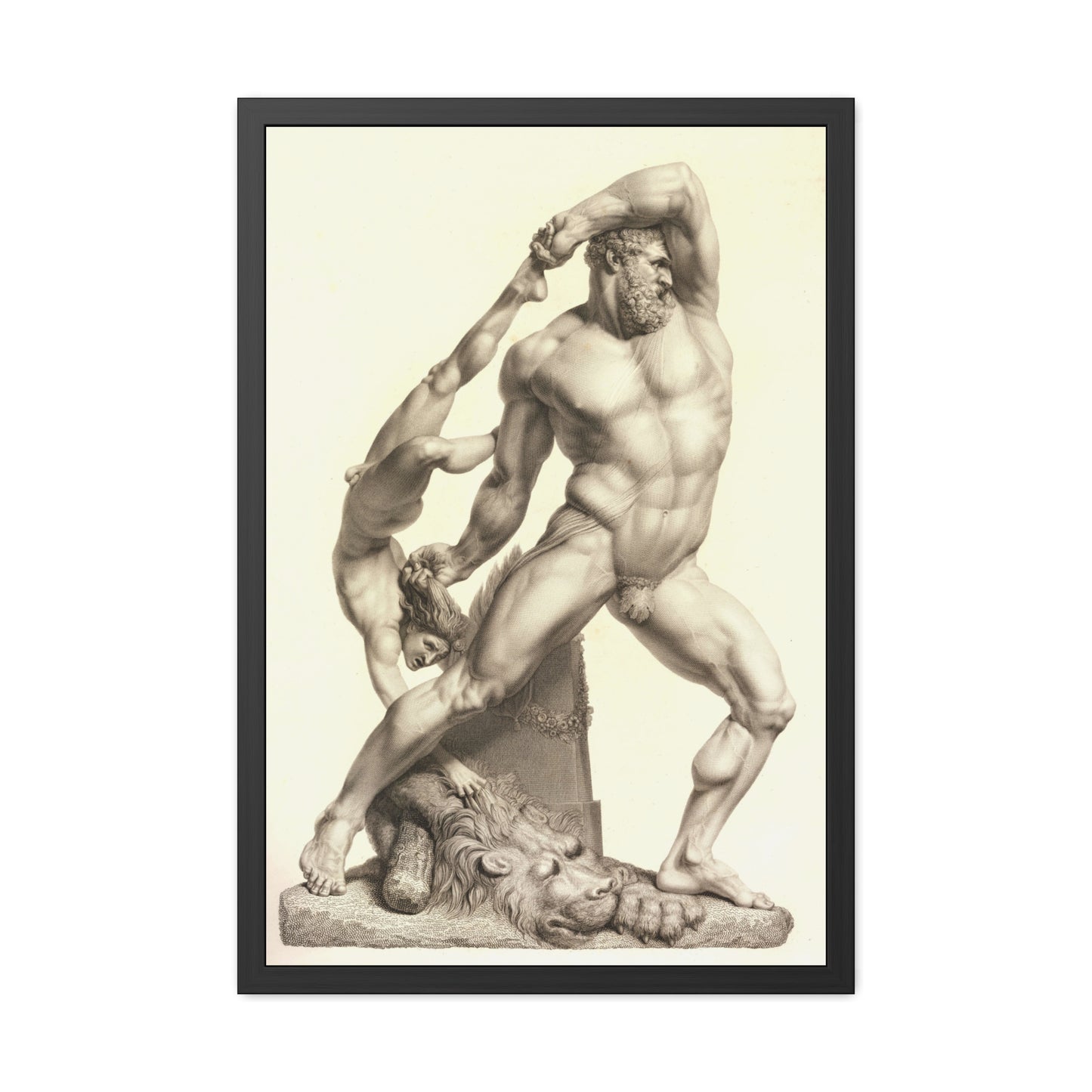 Hercules and lichas - Framed Print