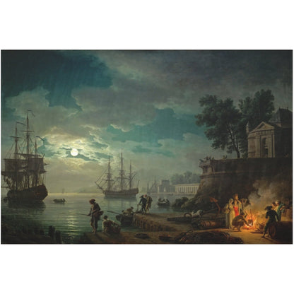 A Port in the Moonlight - Canvas Wrap