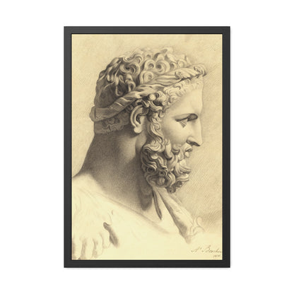 Bust of Hercules - Framed Print