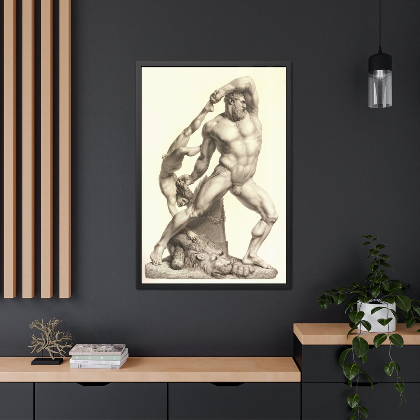 Hercules and lichas - Framed Print