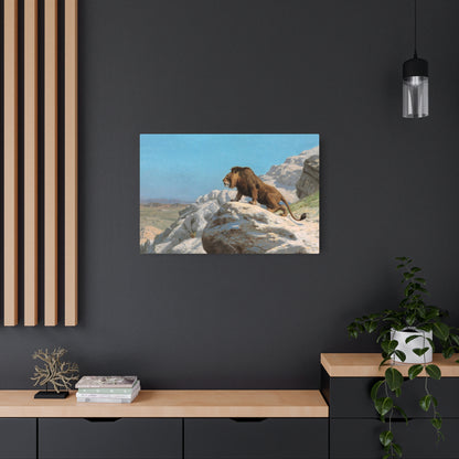 Lion on the Watch - Metal Print