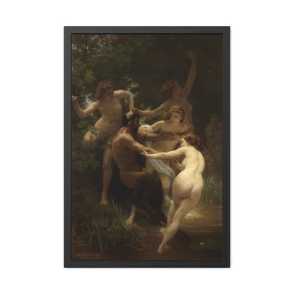 Nymphs and Satyr - Framed Print