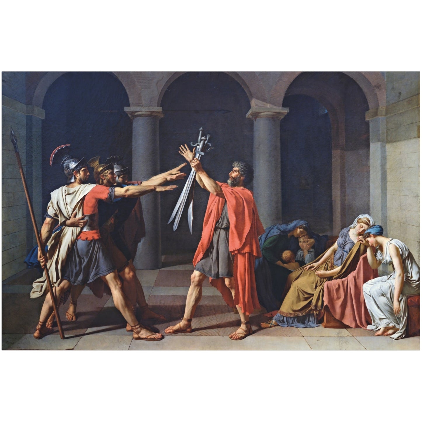 The Oath of the Horatii - Canvas Wrap