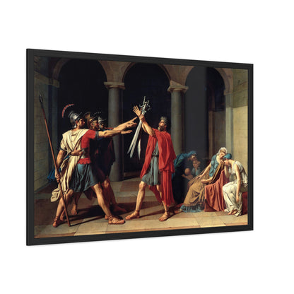 The Oath of the Horatii - Framed Print