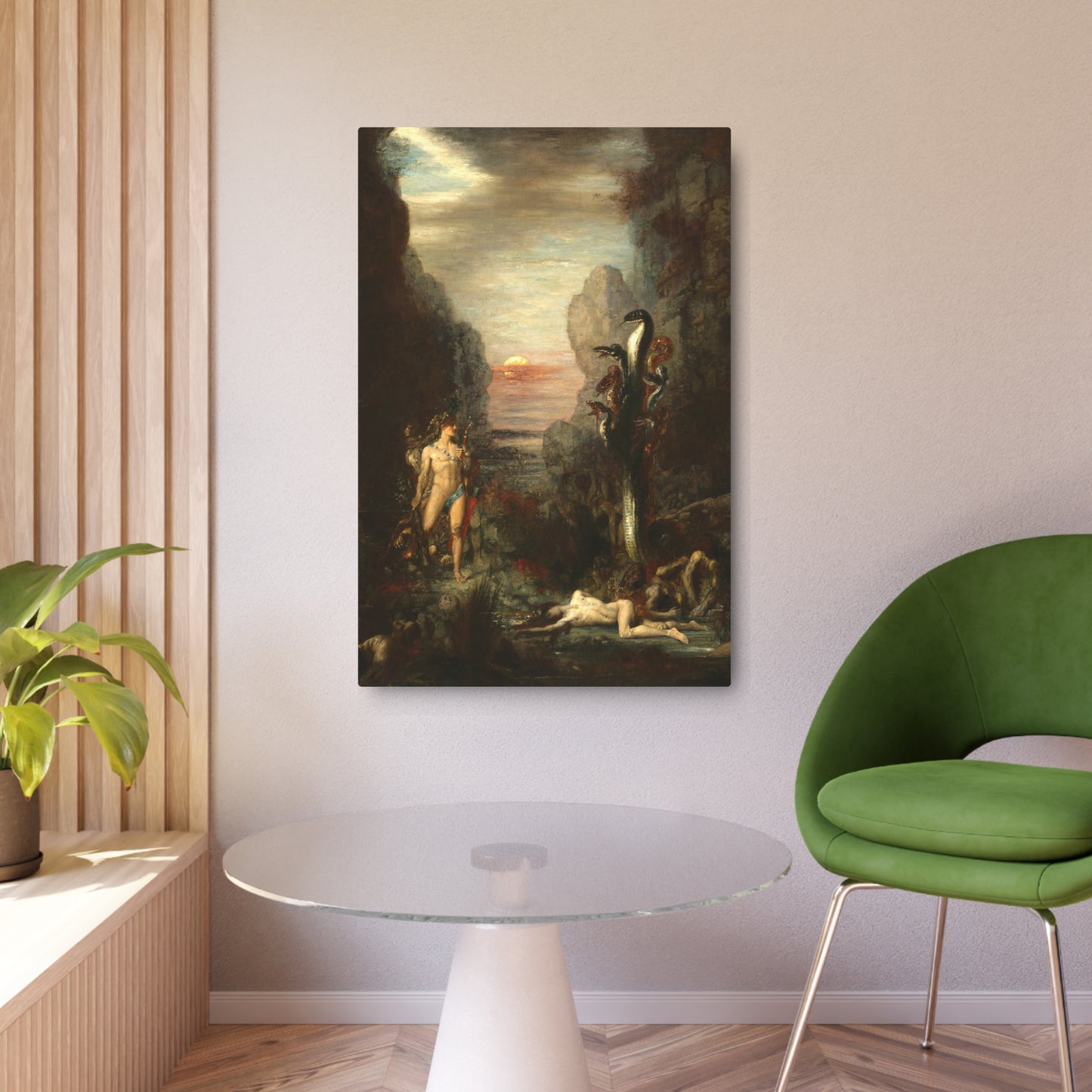 Hercules and the Hydra - Metal Print