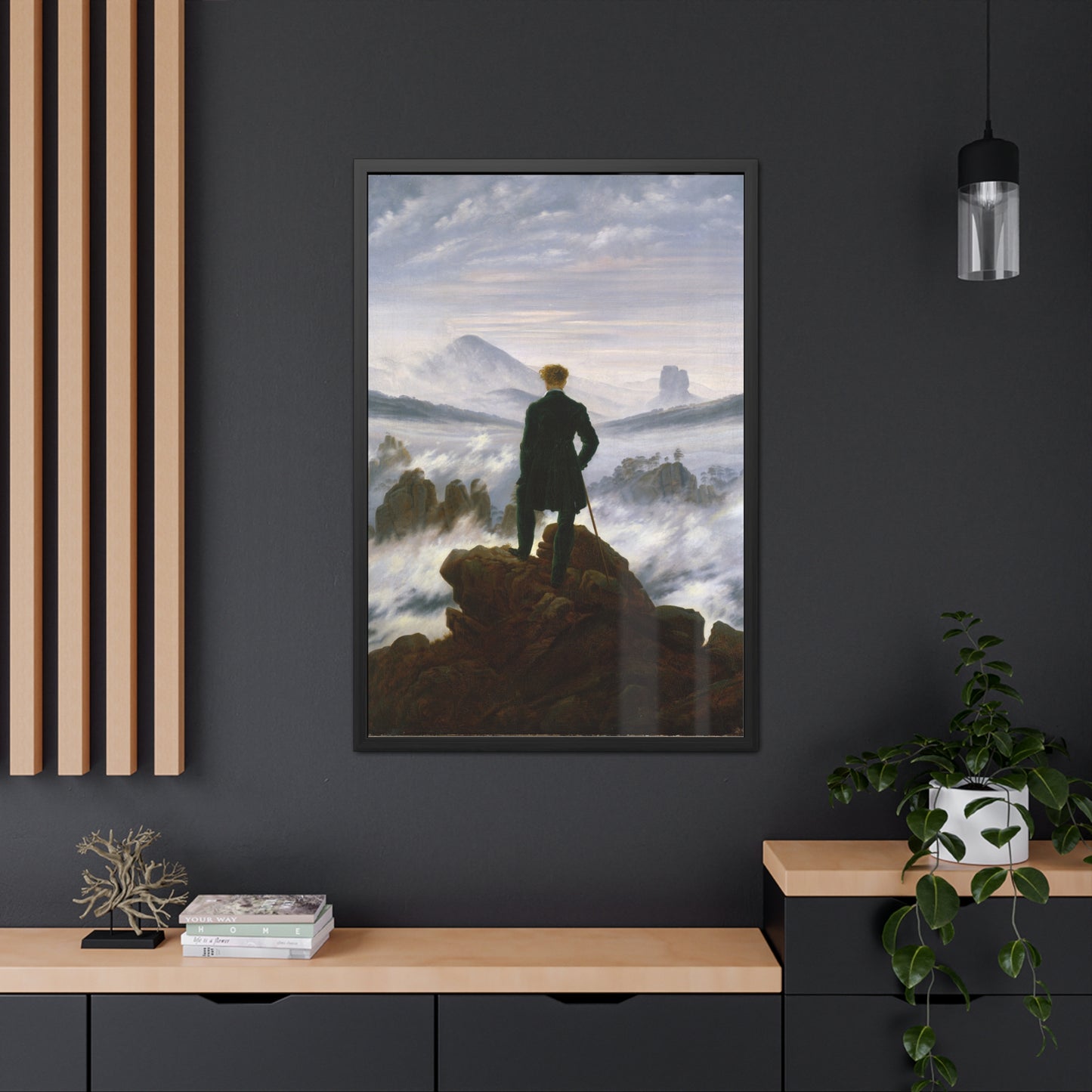 Wanderer above the Sea of Fog - Framed Print