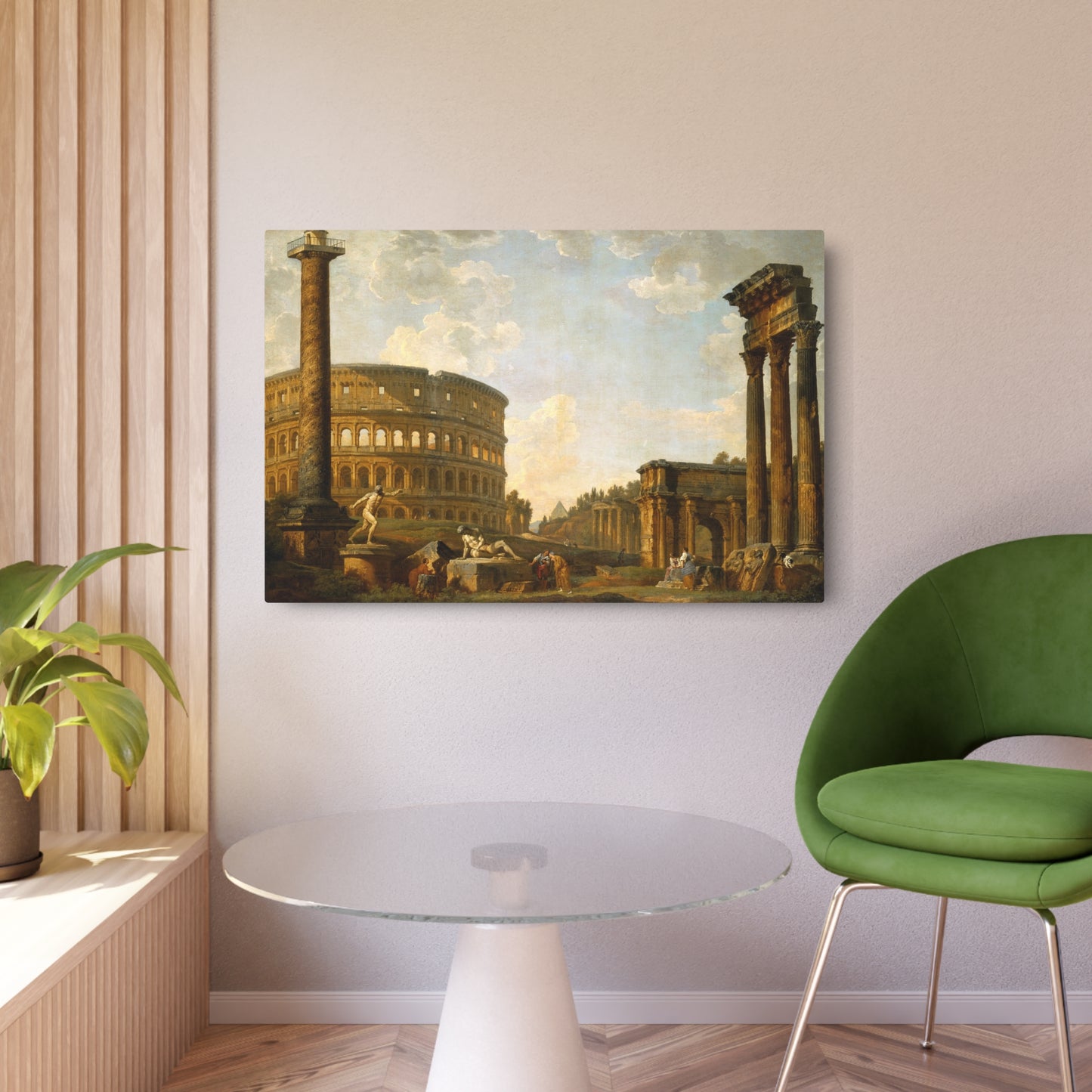 Roman Capriccio, The Colosseum and Other Monuments - Metal Print