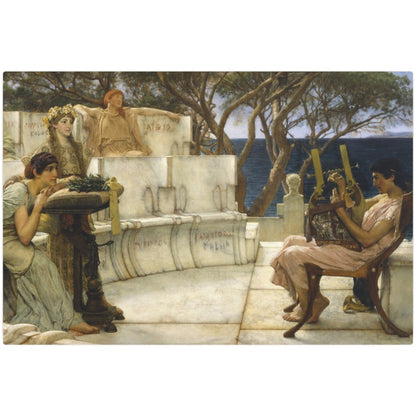 Sappho and Alcaeus - Metal Print