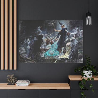 Souls on the Banks of the Acheron - Canvas Wrap