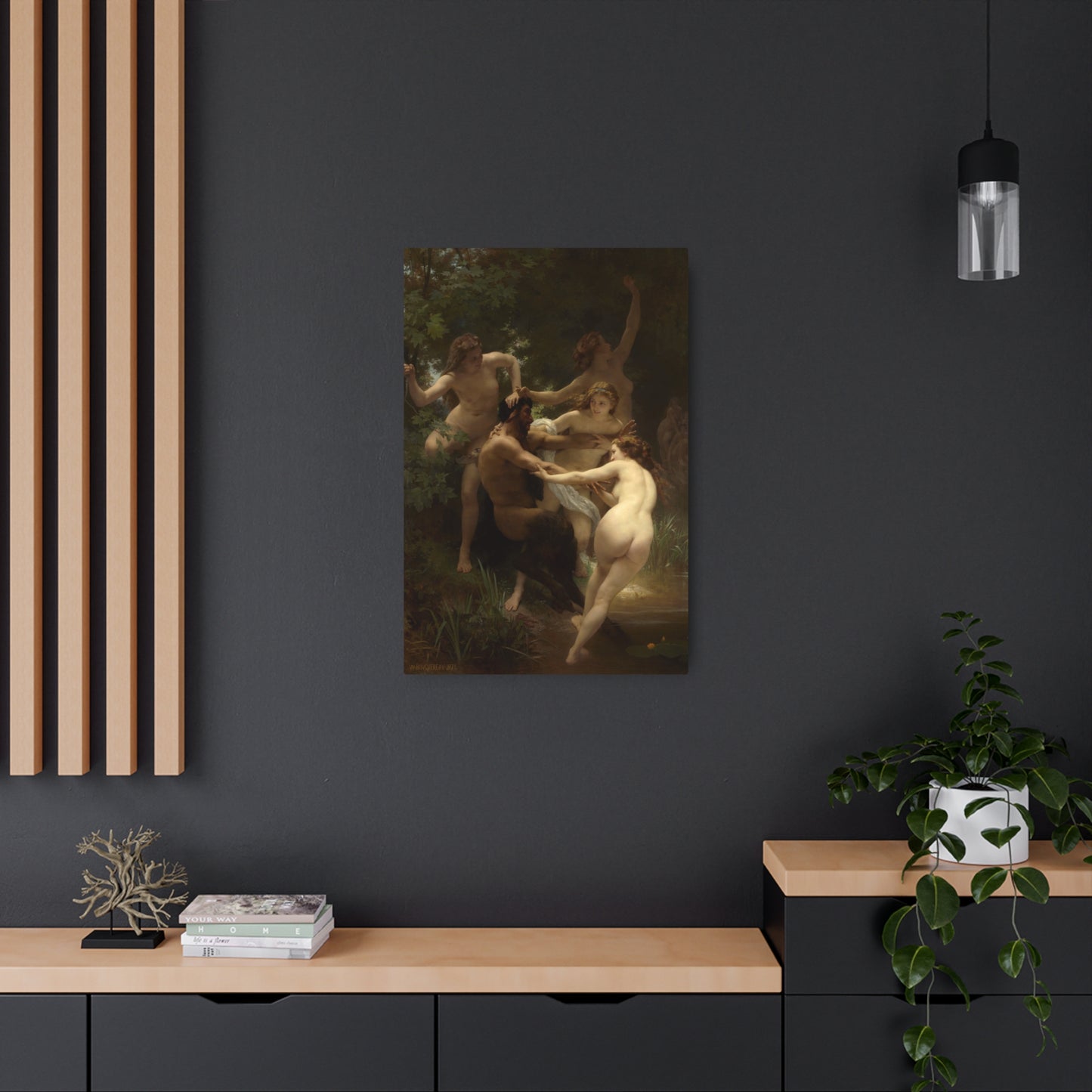 Nymphs and Satyr - Metal Print