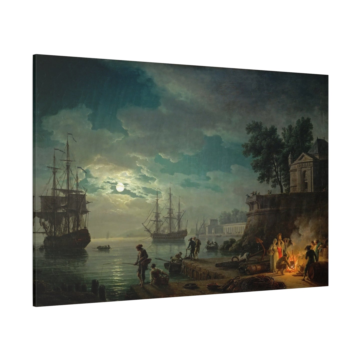 A Port in the Moonlight - Canvas Wrap