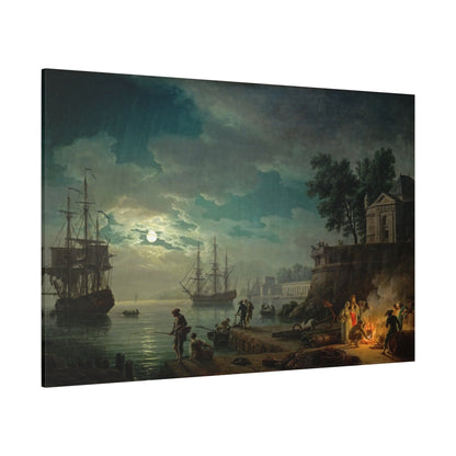 A Port in the Moonlight - Canvas Wrap