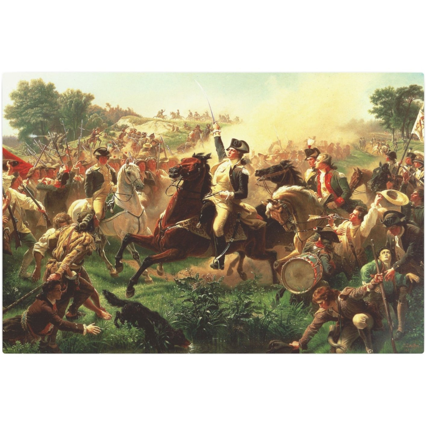 Washington Rallying the Troops at Monmouth - Metal Print