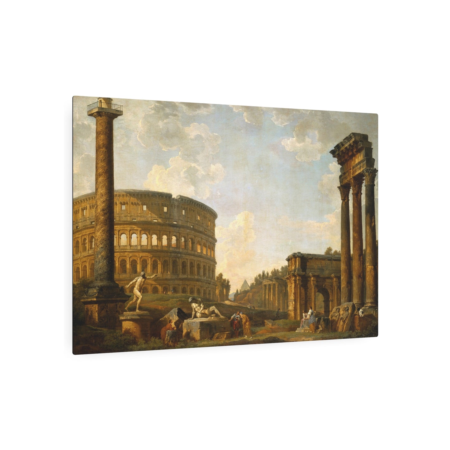 Roman Capriccio, The Colosseum and Other Monuments - Metal Print