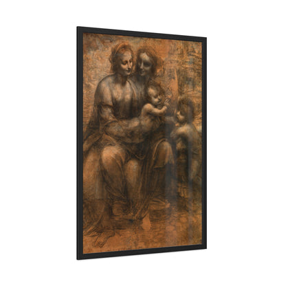 Virgin and Child with St Anne and John the Baptist - Framed Print