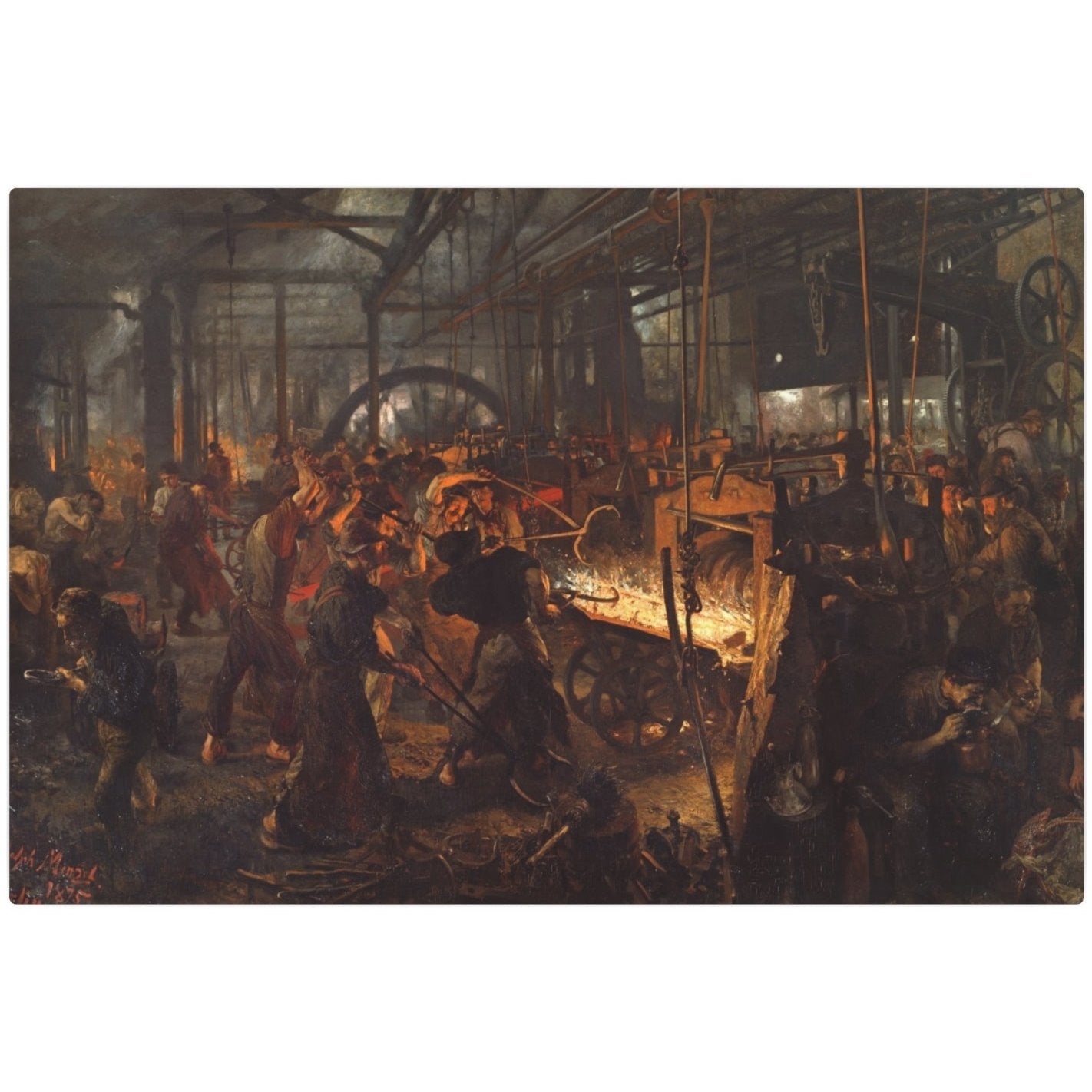 The Iron Rolling Mill - Metal Print