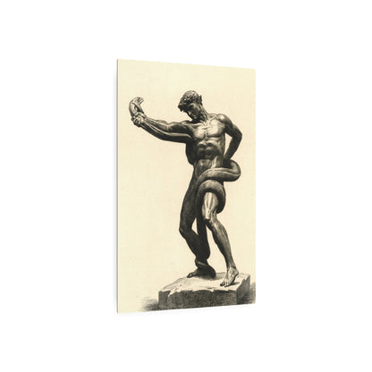 The Athlete Wrestling With a Python - Metal Print