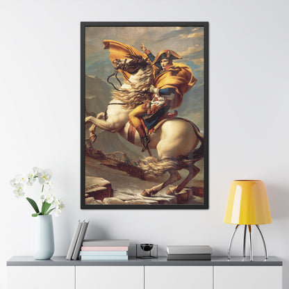 Napoleon crossing the Alps - Framed Print