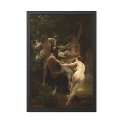 Nymphs and Satyr - Framed Print