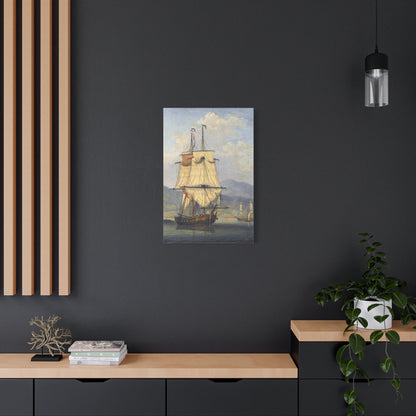 A 16-Gun Brig at Anchor in the Cove of Cork - Canvas Wrap