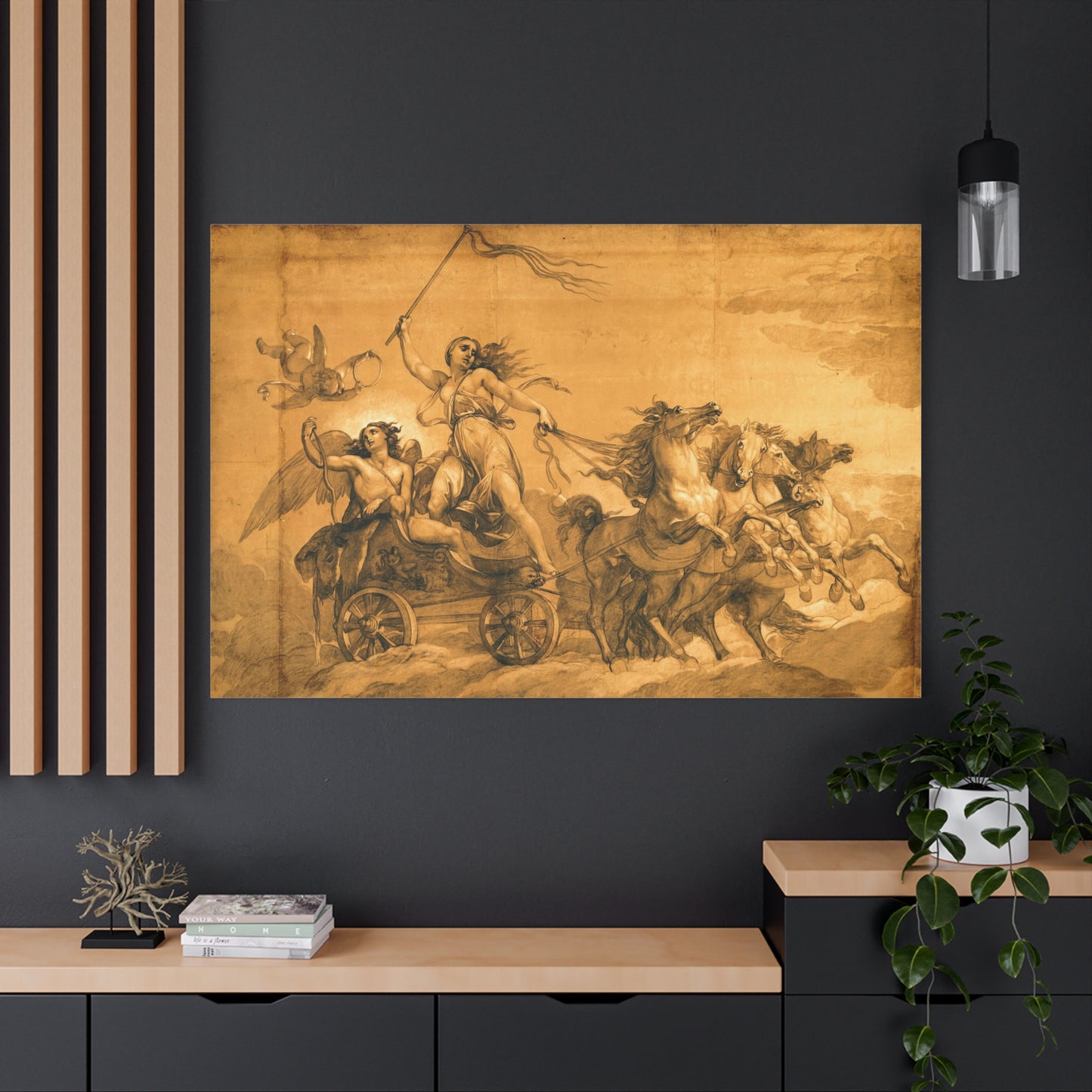 Folly Driving the Chariot of Love - Canvas Wrap