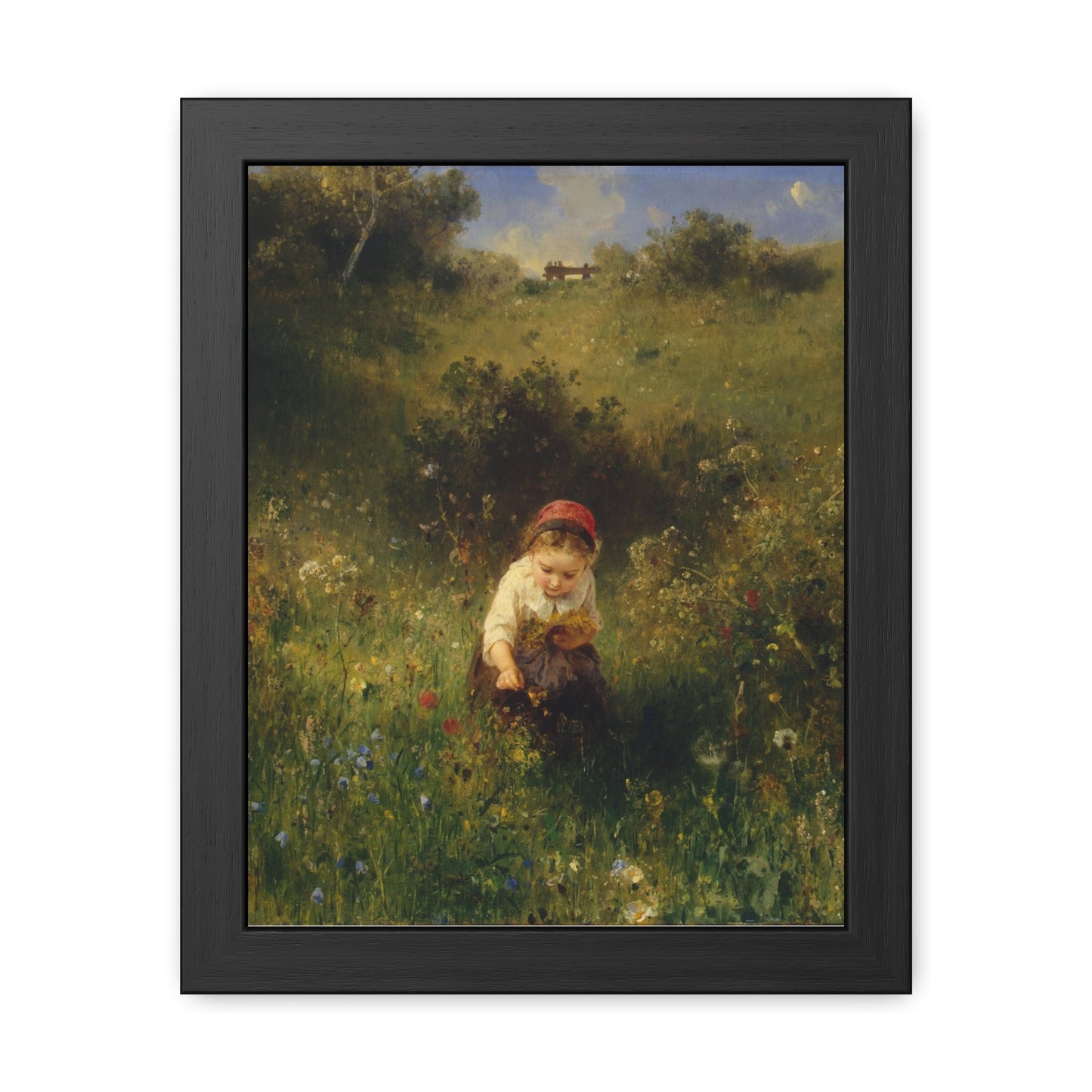 Girl in a Field - Framed Print