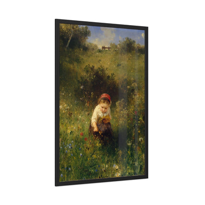 Girl in a Field - Framed Print