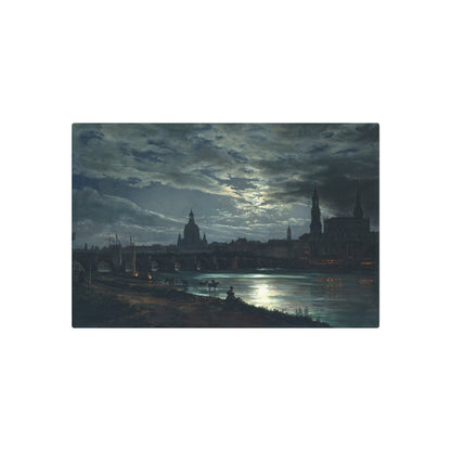 View of Dresden by Moonlight - Metal Print