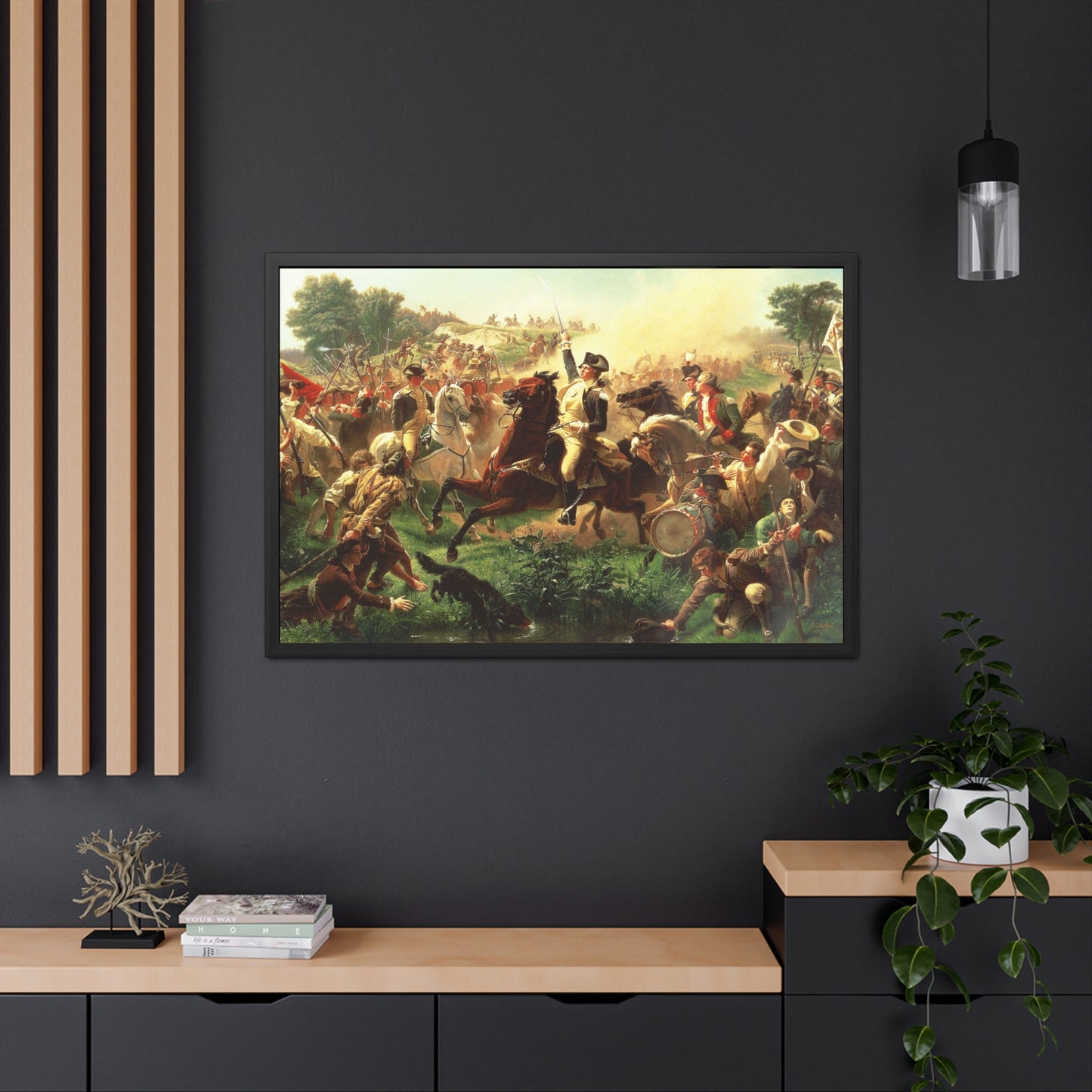 Washington Rallying the Troops at Monmouth - Framed Print