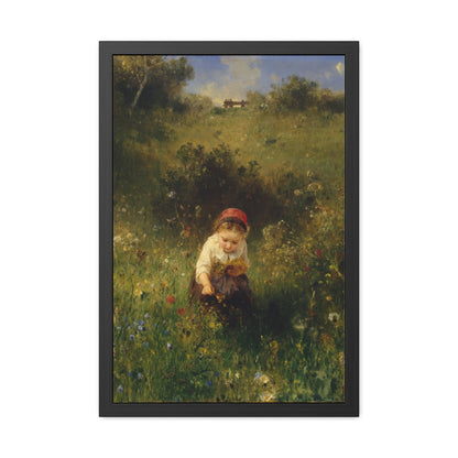 Girl in a Field - Framed Print