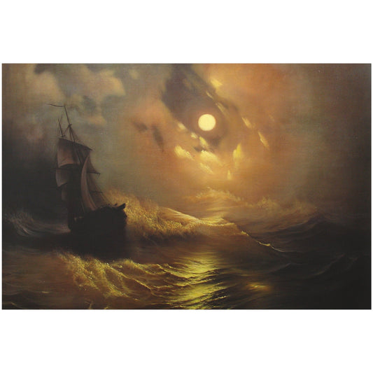 Stormy Sea at Night - Canvas Wrap