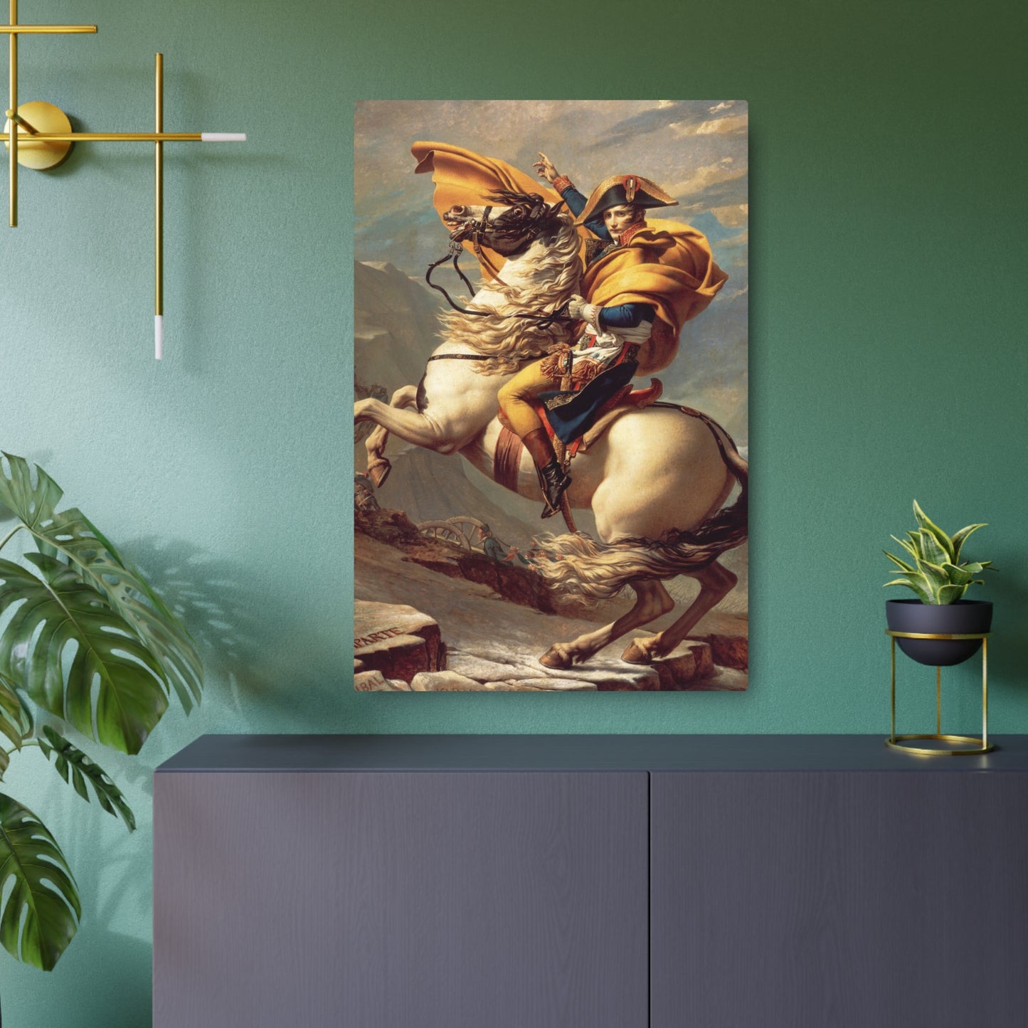 Napoleon Crossing the Alps - Metal Print