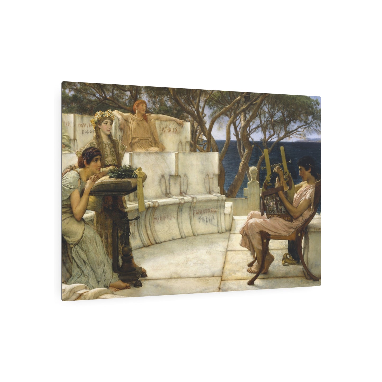 Sappho and Alcaeus - Metal Print