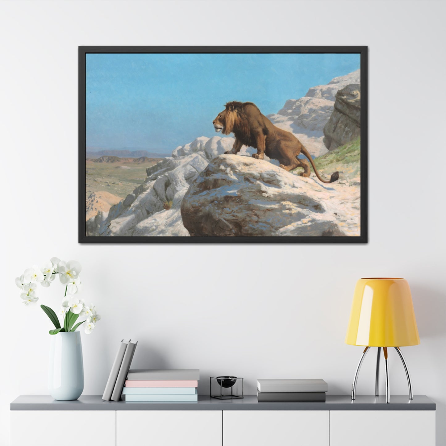 Lion on the Watch - Framed Print