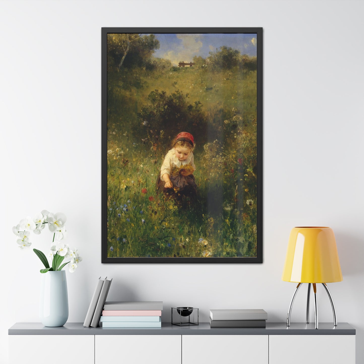 Girl in a Field - Framed Print