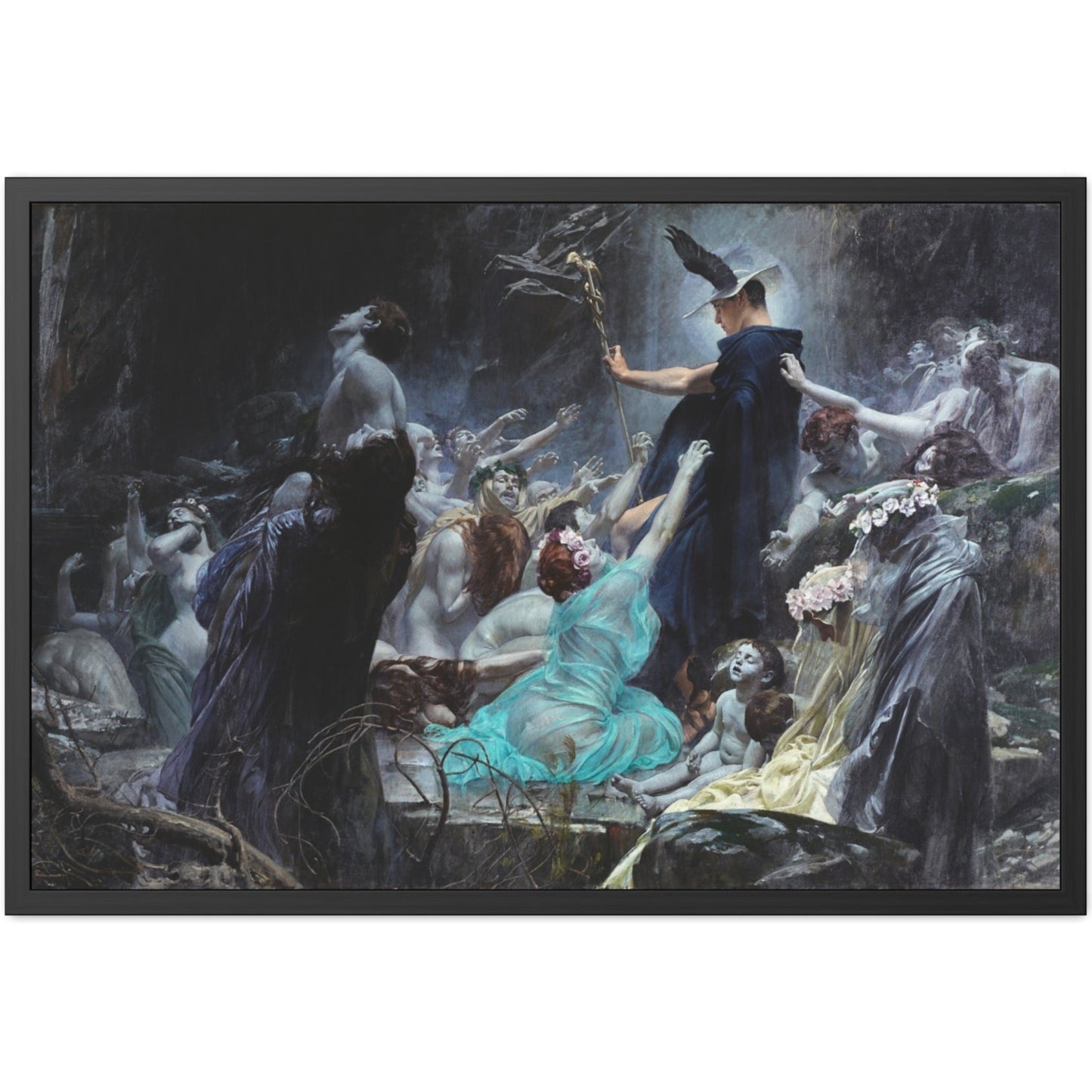 Souls on the Banks of the Acheron - Framed Print