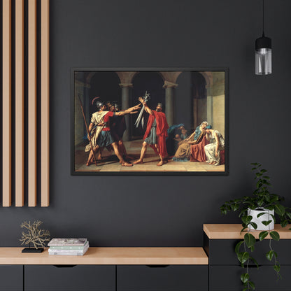 The Oath of the Horatii - Framed Print