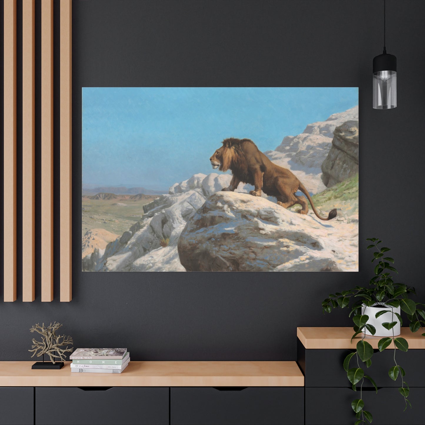 Lion on the Watch - Canvas Wrap