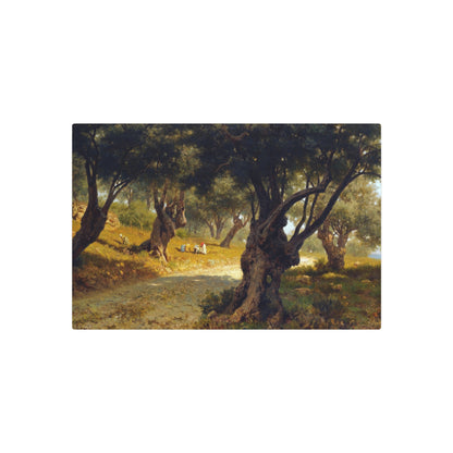 Poppies and Olive Trees - Metal Print