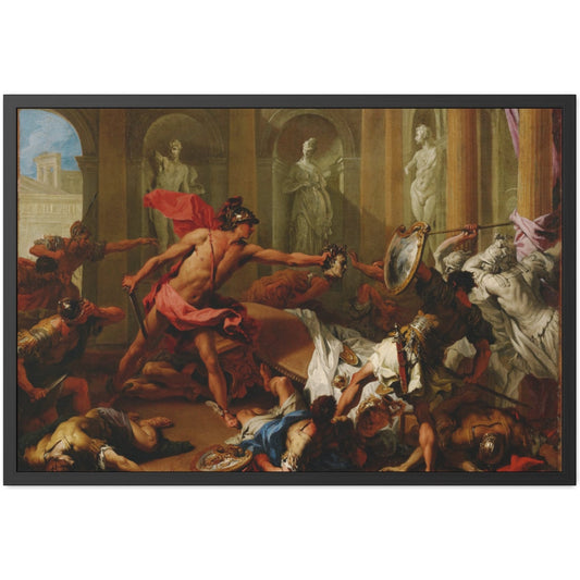 Perseus Confronting Phineus with the Head of Medusa - Framed Print