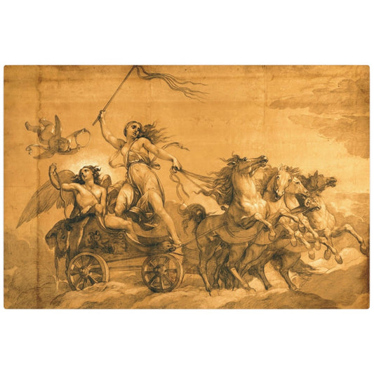 Folly Driving the Chariot of Love - Metal Print