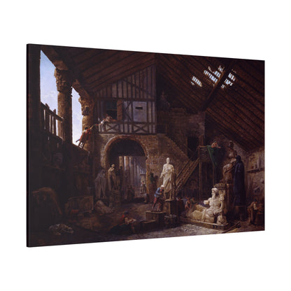Studio of an Antiquities Restorer in Rome - Canvas Wrap