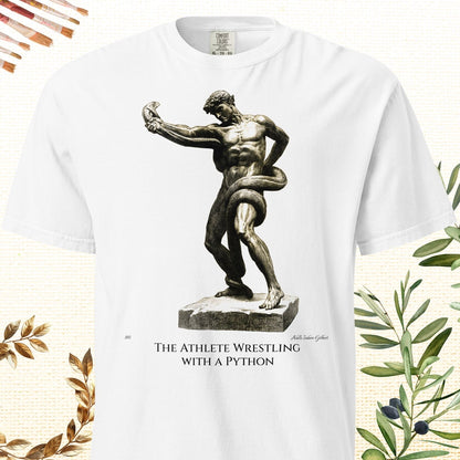 The Athlete Wrestling with a Python - Fine Art T-Shirt